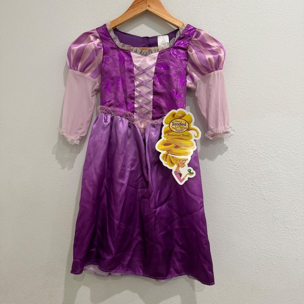 NEW Disney Rapunzel Dress Kids 4-6X Tangled Costume Purple